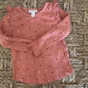 Cat and Jack ribbed ruffle shirt